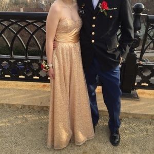 Va Va Voom Gold Sequin Dress